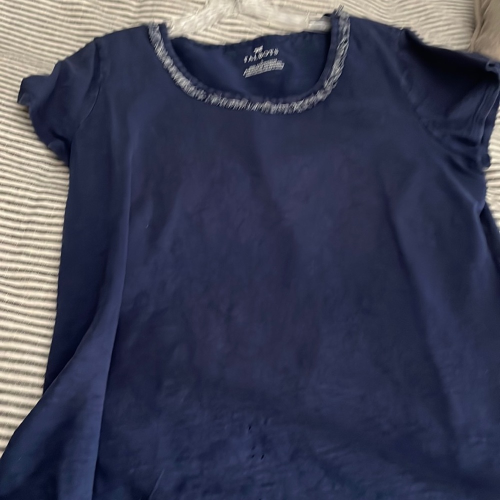 100 percent navy cotton t